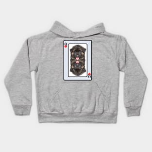 German Shepherd Queen Of Hearts Kids Hoodie